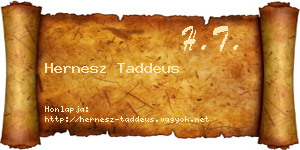 Hernesz Taddeus névjegykártya